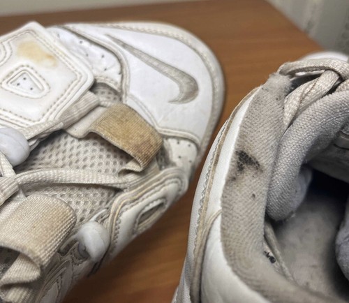 Nike Air More Uptempo White Gum Size 9.5 Sneakers Shoes 414962-103 - Picture 8 of 9