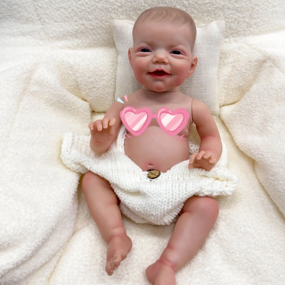 Muñeca renacida de vinilo de cuerpo completo realista Charlie 19 pulgadas venas visibles piel 3D niña juguete