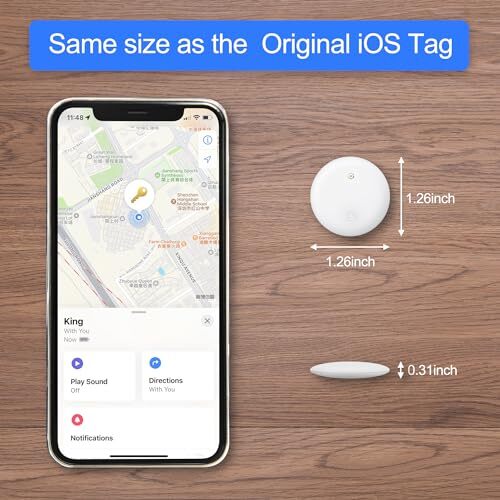 2er Pack Smart Air Tracker für Apple Find My (nur iOS), Schlüsselfinder Artikel weiß - Bild 3 von 7