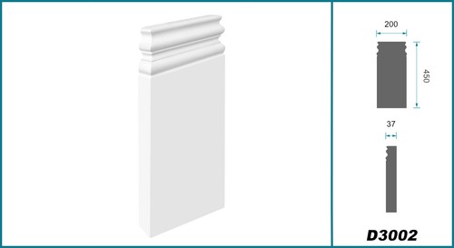 Pilaster Relief Stuckprofil Wandsäule Dekosäule Kapitell Hartschaum Stuck weiß - Bild 11 von 12