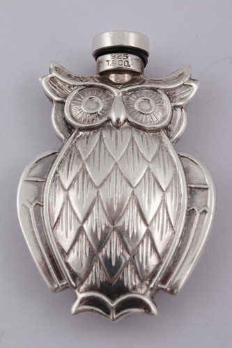 TIFFANY & Co. Parfum Flakon Jugendstil Art Deco Eule 17gr. 925er Silber 1421 - Bild 5 von 8