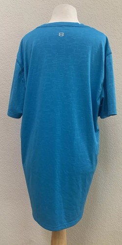 2 Pairs Layer 8 Performance Qwick-Dry Fit Men's T Shirt Sz L/G Turquoise Gray - Picture 9 of 15