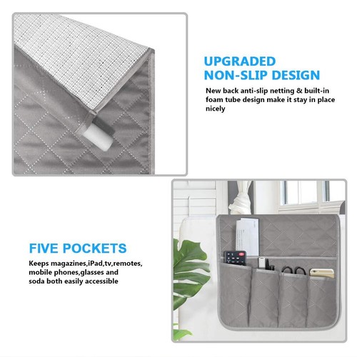 Sofa Armrest Organizer Non-Slip Arm Chair Bedside Caddy Storage Organizer for... - Picture 2 of 7