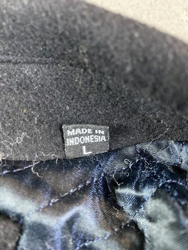 Andrew Marc Jacket Mens Large Black Wool Single Breasted Winter Button Pea Coat - Picture 11 of 15