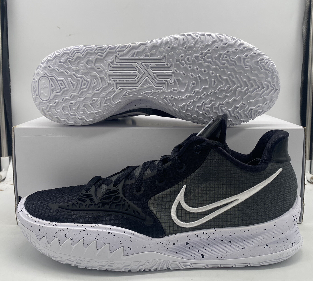 Kyrie 4 low black and white best sale
