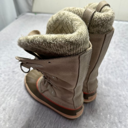 Sorel Joan of Arctic hohe Strick-Winterstiefel beige wasserdicht Damengröße US 8 - Bild 10 von 16