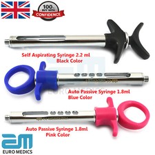 Set Of 3 Dental Auto Surgical Passive Syringe Dentist Self Aspirating Syringe CE