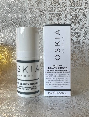 OSKIA BEDTIME BEAUTY BOOST NIGHT CREAM 15 ML/0.5o FL.OZ. TRAVEL SIZE NEW IN BOX