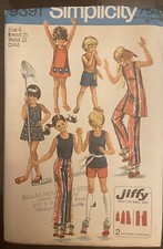 Simplicity 9391 Pattern Pants Dress Top Child Size 6 Cut Vintage 1971 0305