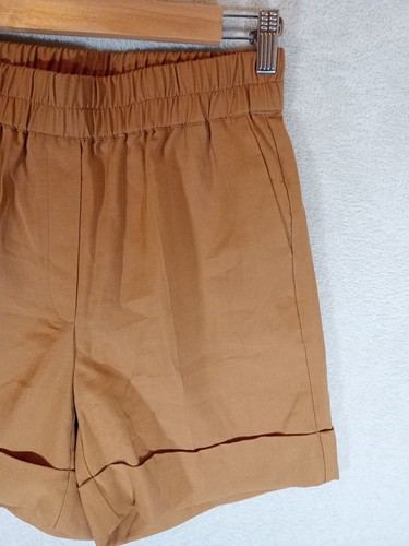 Anthropologie Second pantaloncino donna XS 6/8 marrone donna vita alta taglia nuovo - Foto 3 di 12