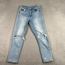 American Eagle Jeans Women's Size 4 Reg Mom Jean Light Wash Stretch