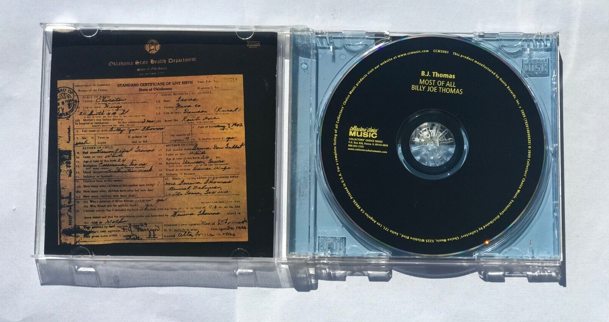 AOR CD BJTHOMAS/most of all、Billy Joe B.J. Thomas ‎– Most Of All / Billy Joe Thomas (CD, 2009
