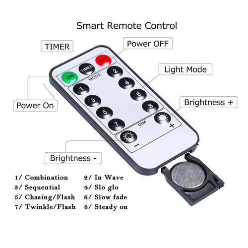 LED String Rice Lights Copper Wire Battery Remote Control Timer Indoor&Outdoor - Picture 12 of 21