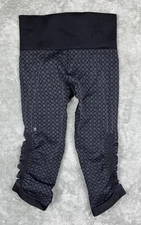 Lululemon Pants Women 2 Gray Ebb & Flow Stretch Outdoor Crop Tights Ladies