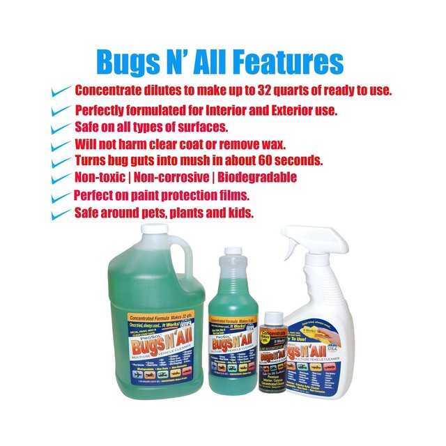 Bugs N All Professional Strength Vehicle Cleaner/Bug Remover. 1qt