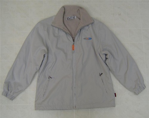 Women Juniors Girl M Fleece Lined Full Zip Jacket Pocket Coat Silver Gray Bomber - Picture 3 of 8
