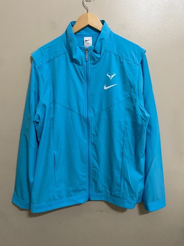 Nike Court Dri-FIT Rafa Nadal Tennis Jacket Baltic Blue DD8537-416 Men’s XL NEW - Picture 1 of 6
