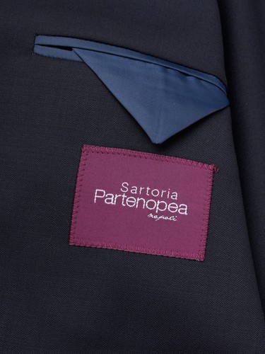SARTORIA PARTENOPEA Midnight Blue Wool Super 120'S Unlined Suit NEW 2025 Exclusi - Picture 12 of 12