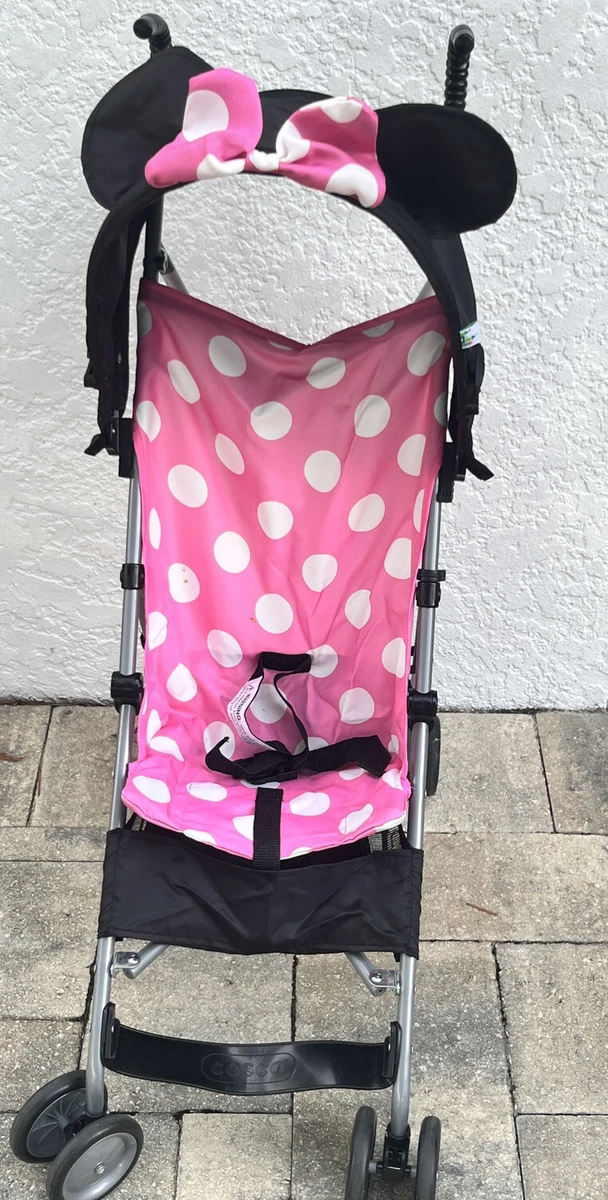 Disney Minnie Mouse Kids Umbrella Stroller - Pink White Polka Dot Cosco EUC  884392606831