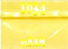 100 PACK YELLOW 1034 Apple Zip Baggies 1.0X.75" Mini Bags COLOR