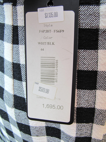 Neu mit Etikett Dolce & Gabbana schwarz weiß kariert ärmelloses Kleid Gr. 44 Einzelhandel $ 1695 - Bild 7 von 12
