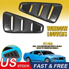 For Ford Mustang 2005-2014 2Pcs 1/4 Quarter Side Window Louvers Scoop Cover Vent