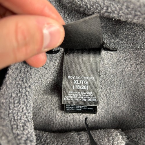 The North Face Jacket Boys XL 18/20 Denali Full Zip Fleece Black Gray - Picture 6 of 10