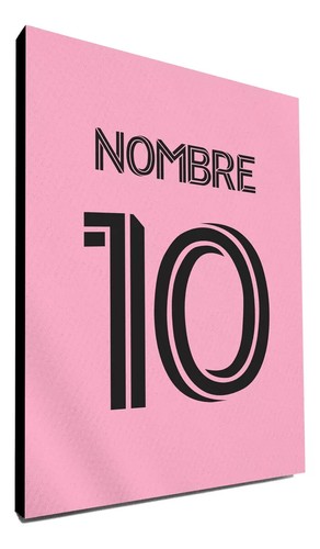 Cuadro Dorsal Camiseta Inter Miami 30x40 Cm