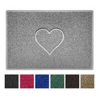 HEART Embossed Shape Doormat Dirt-Trapper Washable Barrier Indoor Outdoor Use
