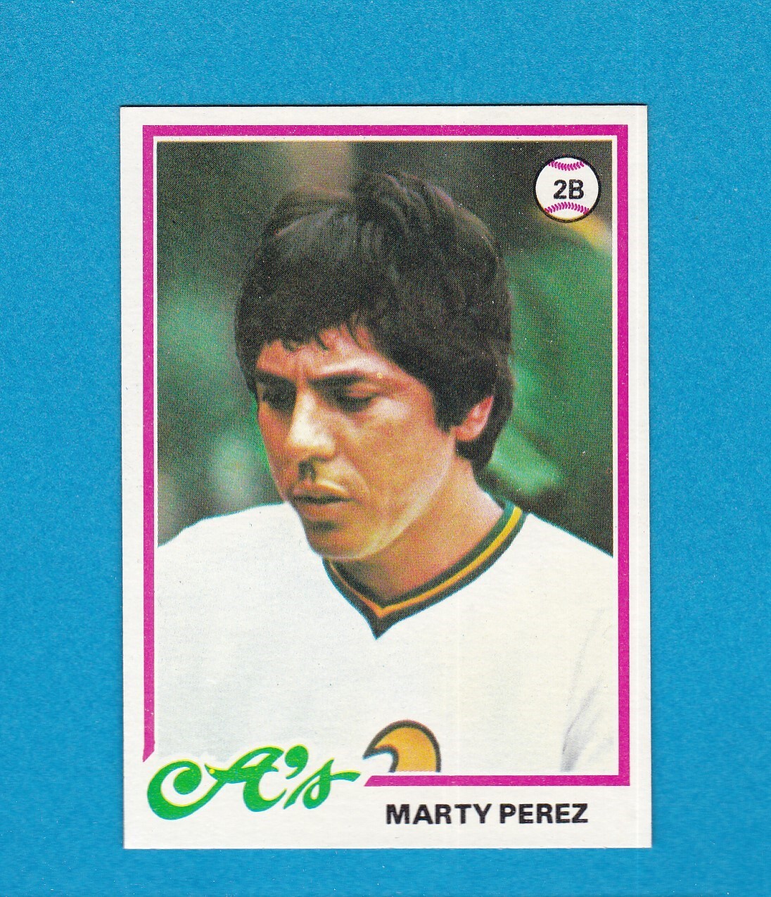 1978 TOPPS BASEBALL SET BREAK 613 MARTY PEREZ A'S NM/MT+