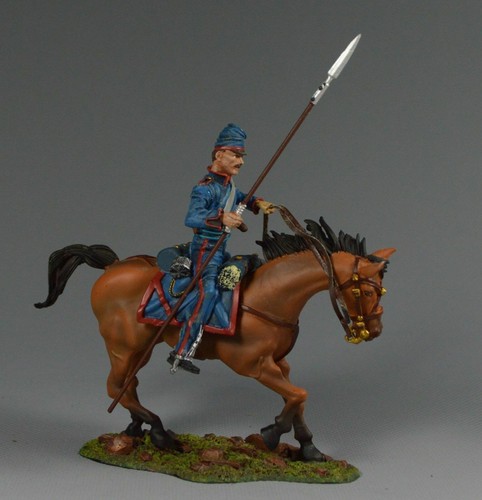 COLLECTORS SHOWCASE NAPOLEONIC RUSSIAN CS00101 RUSSIAN COSSACK MOUNTED CANTERING - Picture 1 of 4