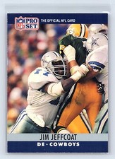 1990 Pro Set #80 Jim Jeffcoat VERY  NICE CARD FRESH PULL