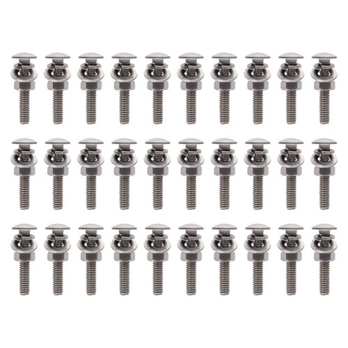 15/30PCS Carriage Bolts Coach Bolt + Lock Nuts & Washers Kit 304 Stainless Steel - Picture 17 of 22