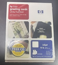HP Half-Fold Linen Greeting Cards 40 Pack Ink Jet Sealed NEW (2 packs of 20)