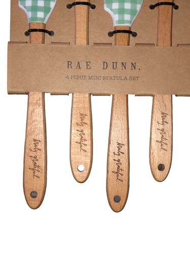 Rae Dunn Mini Silikon 4 Stück Spatel Grün Weiß Herbst Thanksgiving Herbst Neu in Verpackung - Bild 4 von 7