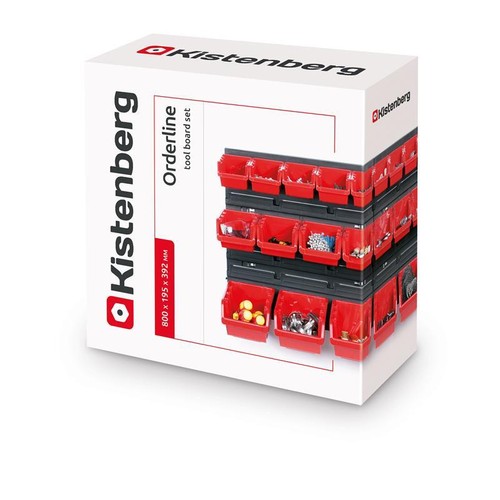 Kistenberg Werkzeugwand Regal Tafel Lagersystem SET Stapelkästen Werkzeughänger - Bild 5 von 45