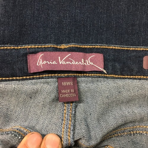 Ava & Viv Amanda Tapered Leg Jeans Womens 18W Short Blue Denim Cotton Blend NEW - Picture 13 of 23