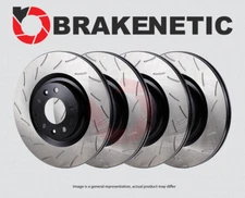 FRONT+REAR BRAKENETIC Premium RS Slotted Brake Disc Rotors 50.40043.41
