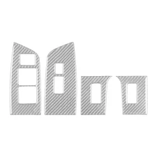 Window Lift Switch Panel Trim For Honda Ridgeline Passport Silver Carbon Fiber