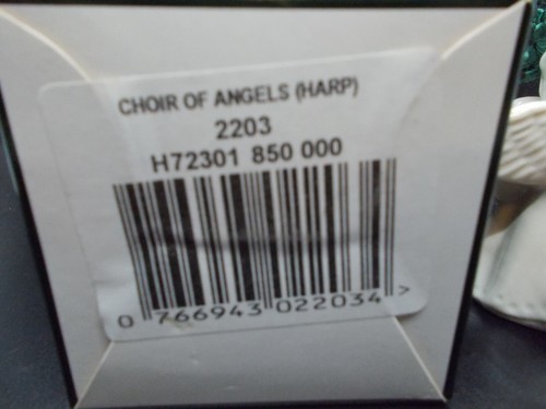 Belleek Parian China "Choir of Angels (Harp)" Christmas Bell Ornament - Picture 4 of 4