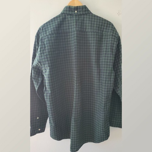 Tommy Hilfiger Navy and Green Check Button Up - Picture 2 of 5