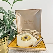 Vintage Lady Schick Crown Jewel 110 Electric Razor Shaver In Gold Case