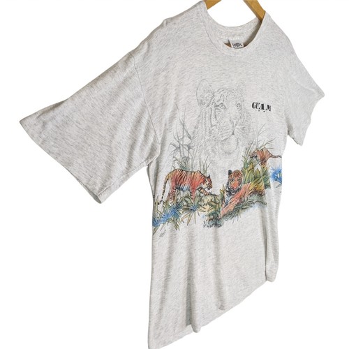 Vintage 80's SANSEGAL Guam Hawaii Tiger T-Shirt Animal Image Size Medium - Picture 3 of 17