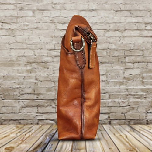 Genuine Leather Messenger Bag and Clutch Purse for Men and Women Leather Should - Picture 6 of 12