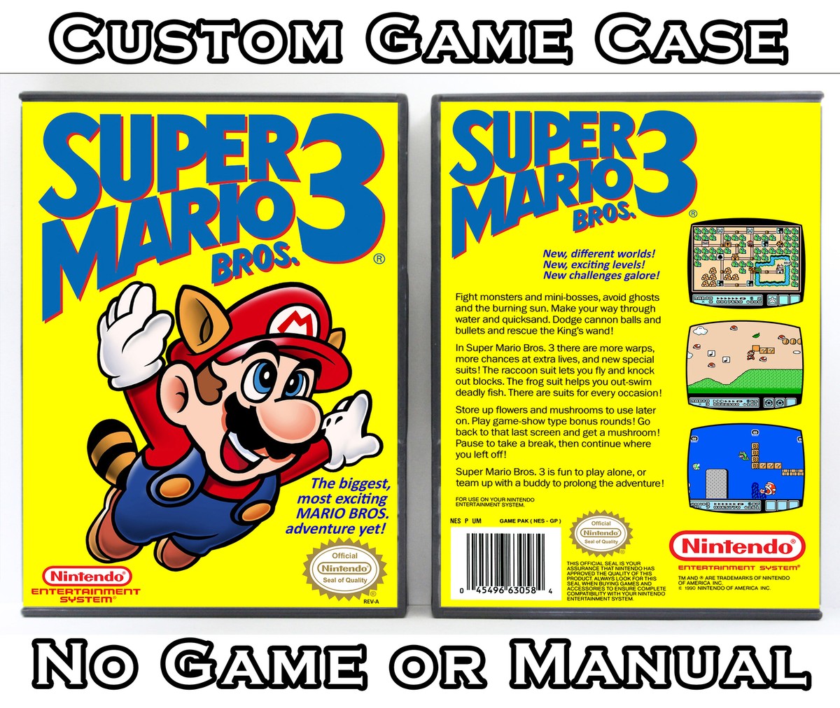 Super Mario Bros. 3 - Nintendo NES Custom Case NO GAME | eBay