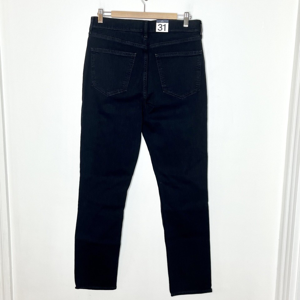 Gap Cigarette High Rise Jeans Black Womens Size 31/12 Tall Slim Stretch