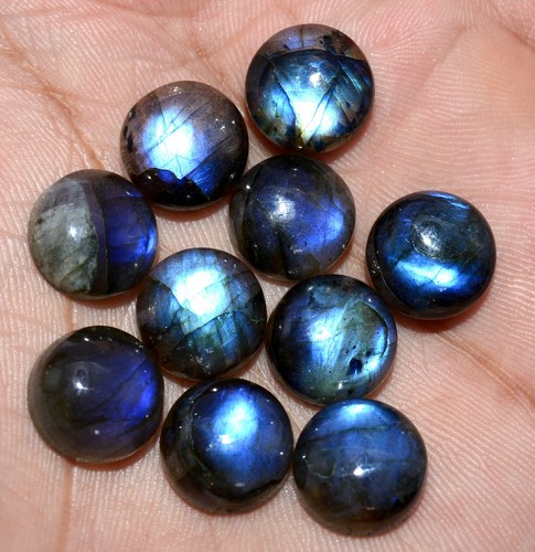 12 mm Natural Labradorite Round Cabochon Lot 10 Pcs Calibrated Loose Gemstones