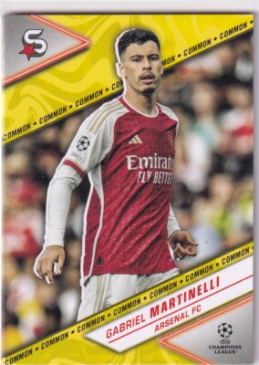 Topps UCL Super-Stars 23/24 Nr. 9 Gabriel Martinelli Yellow Variation Parallel