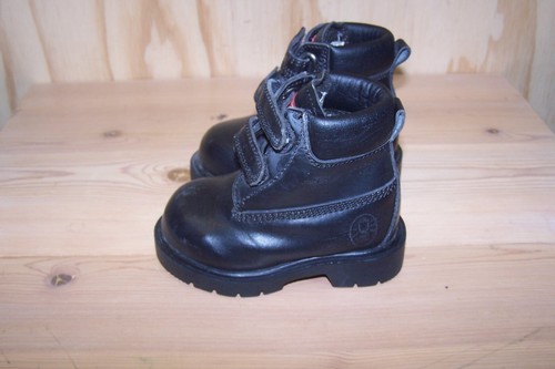 Coleman 3715018 Baby Toddler Black Leather Field Hiking Boots SZ 5.5 - Bild 2 von 7