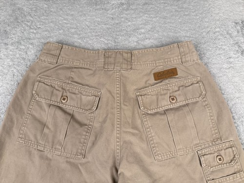 Cabelas Shorts Womens 10 Beige Cargo 100% Cotton 7 Pocket Hiker Camping Fishing - Picture 14 of 15